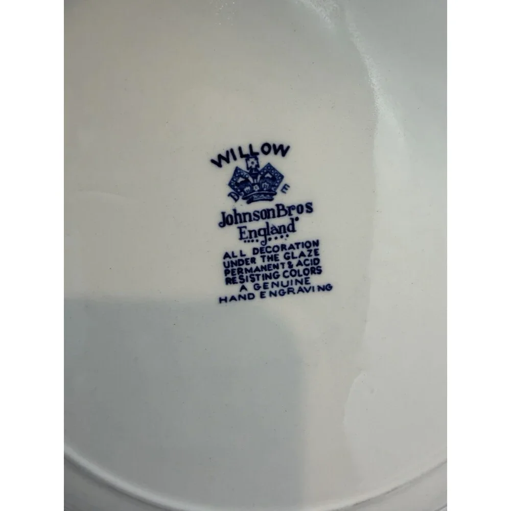 Johnson Bros England Porcelain Blue Willow 10
